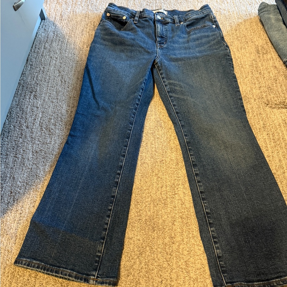 Madewell Mid Rise Kick out Denim Jeans